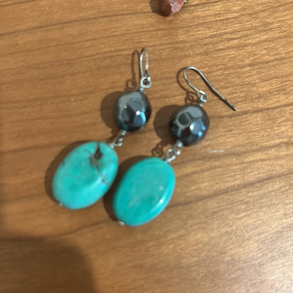 Lot of four dangle earrings - Picture 6 of 6